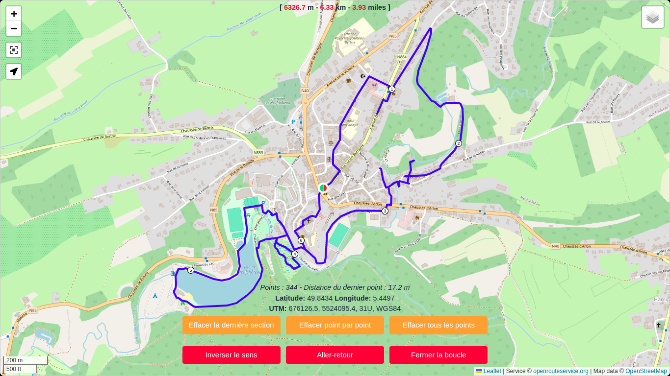 Carte de la balade - clic droit pour ouvrir dans un nouvel onglet