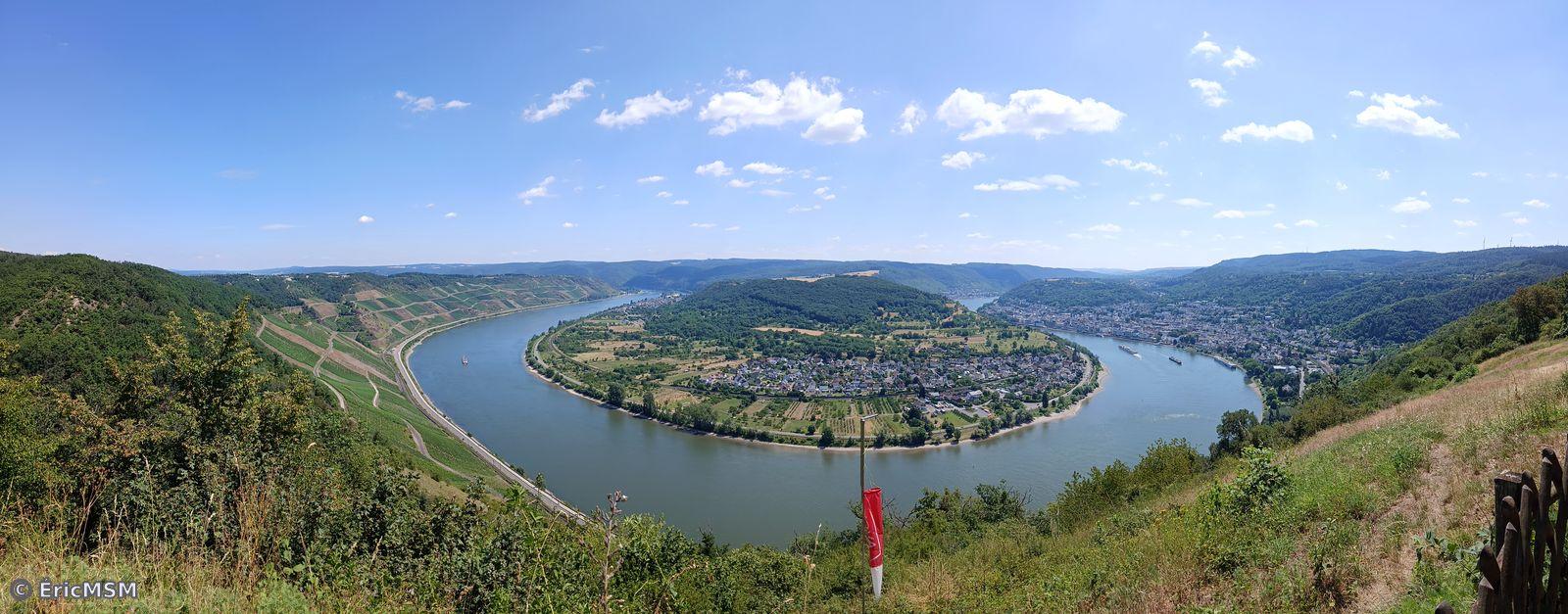 Vue sur le méandre du Rhin depuis le point de vue de Gedeonseck