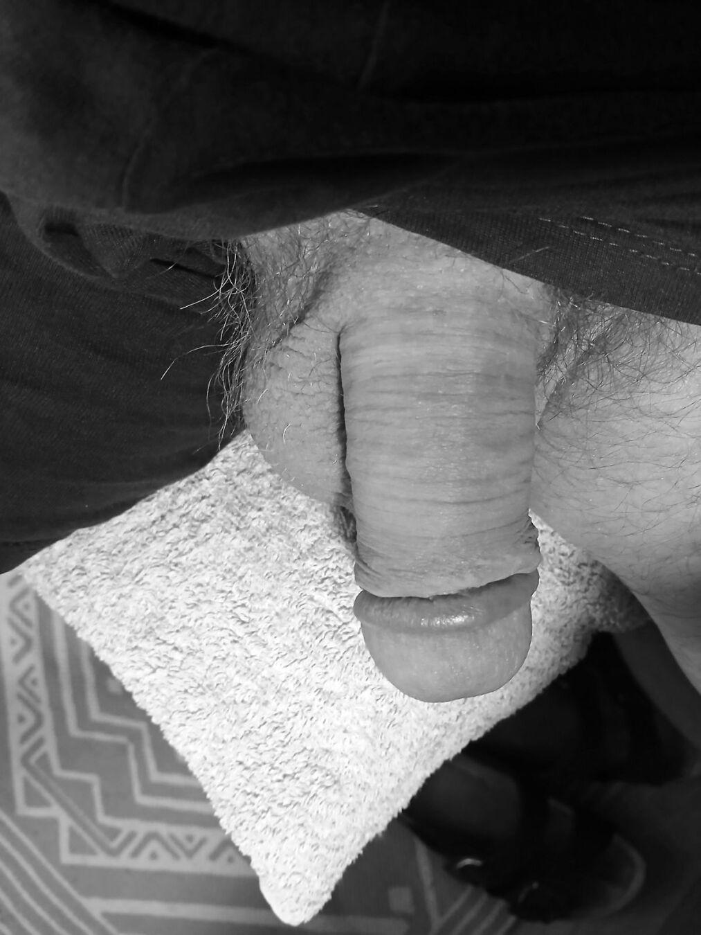 Photo de mon sexe en noir et blanc