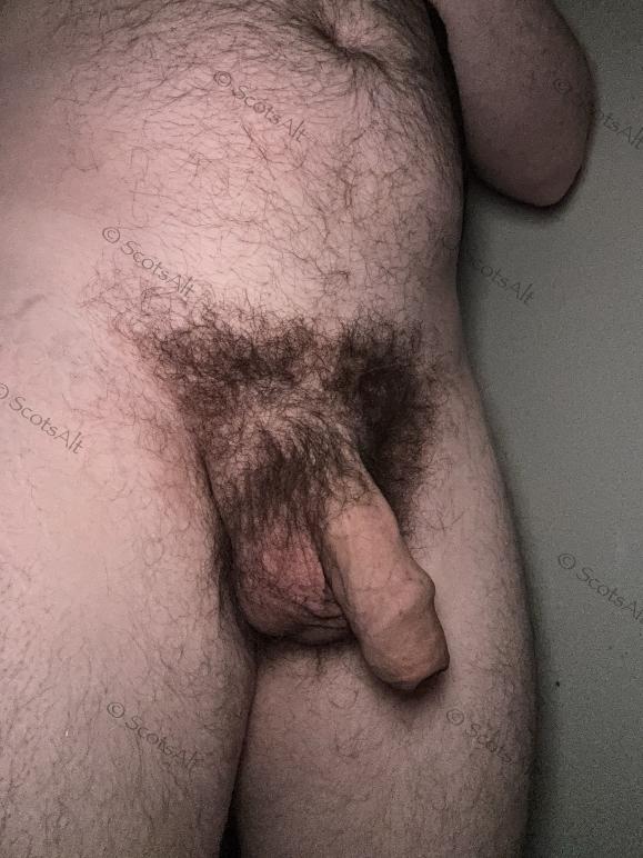 Standing up showing my soft uncut cock.